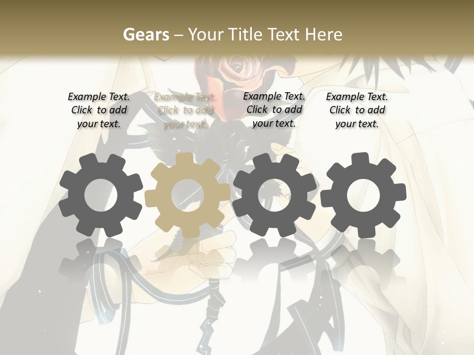 A Couple Of People With A Rose In Their Hand PowerPoint Template