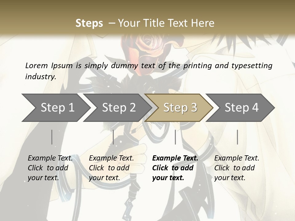 A Couple Of People With A Rose In Their Hand PowerPoint Template