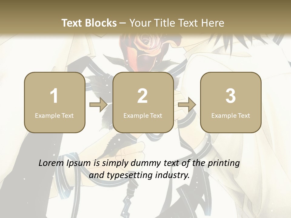 A Couple Of People With A Rose In Their Hand PowerPoint Template