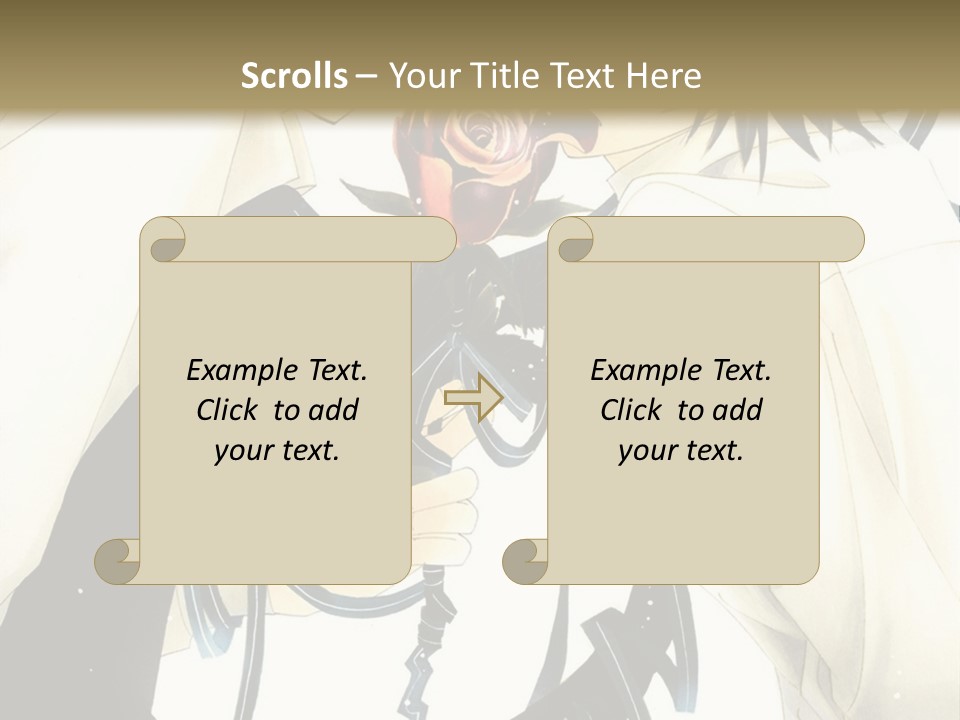 A Couple Of People With A Rose In Their Hand PowerPoint Template