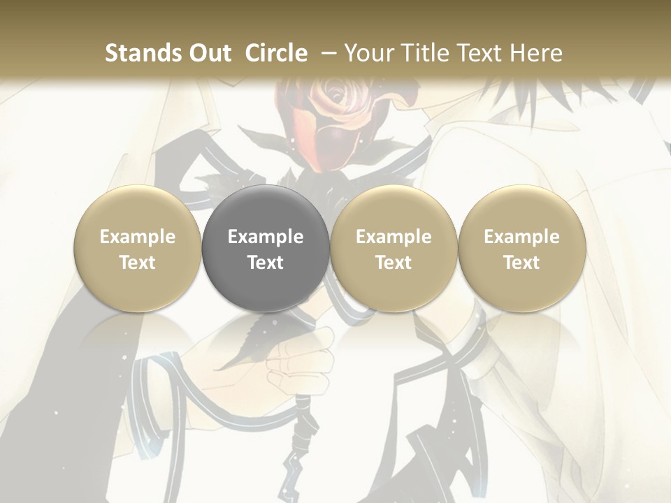 A Couple Of People With A Rose In Their Hand PowerPoint Template