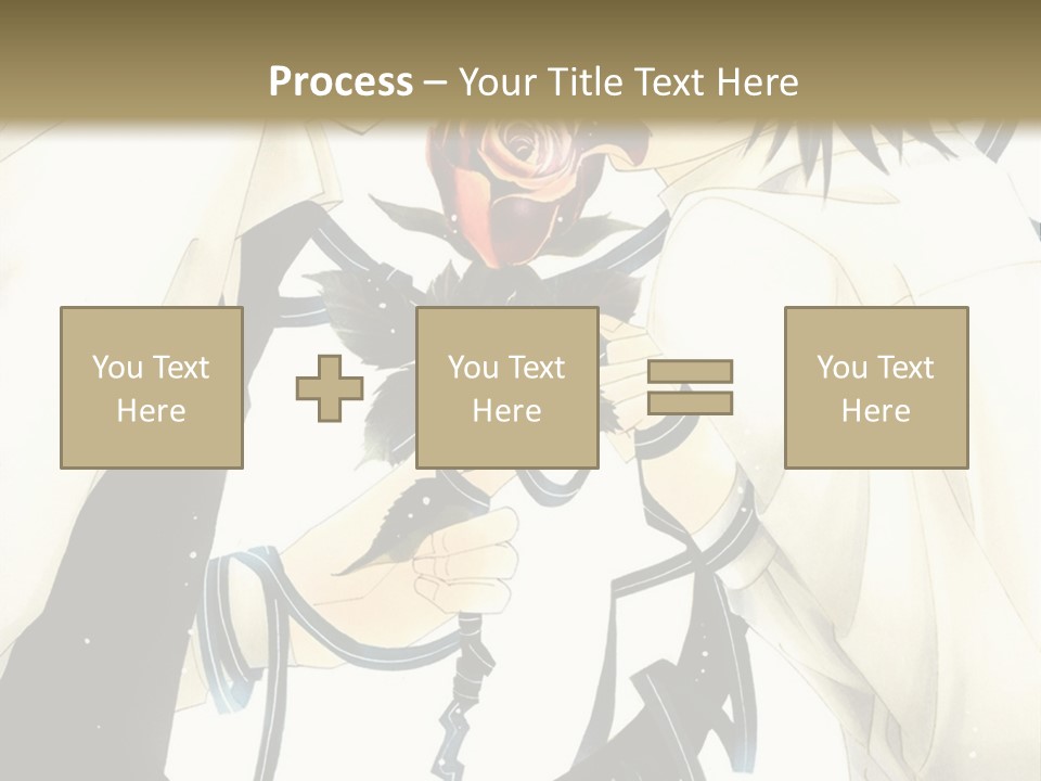 A Couple Of People With A Rose In Their Hand PowerPoint Template