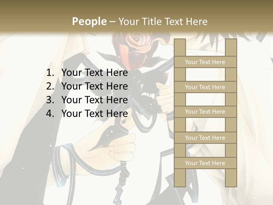 A Couple Of People With A Rose In Their Hand PowerPoint Template