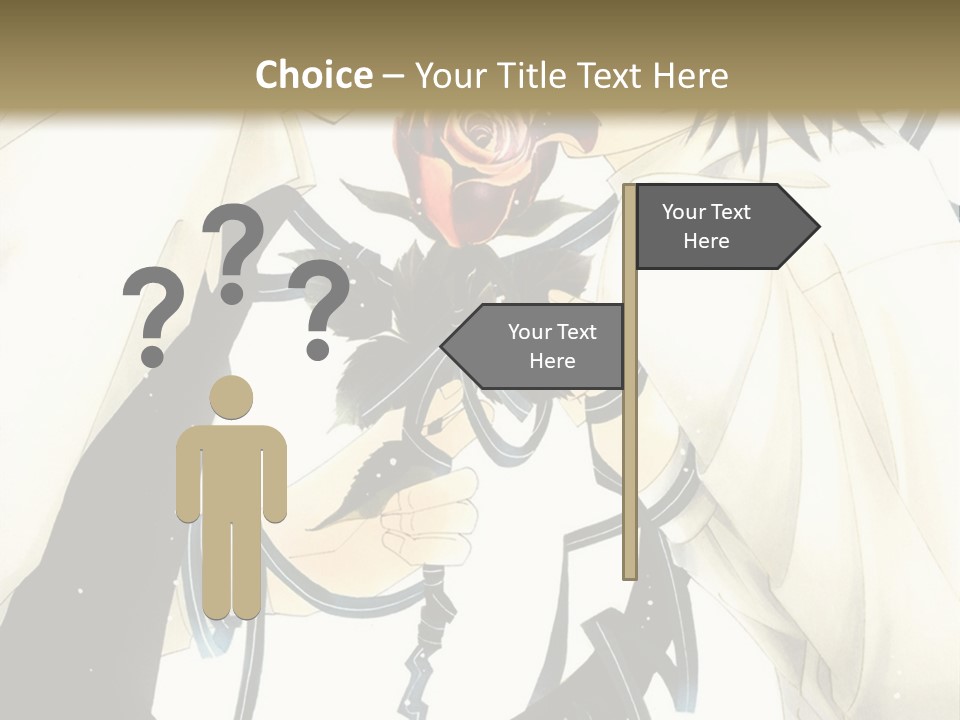 A Couple Of People With A Rose In Their Hand PowerPoint Template