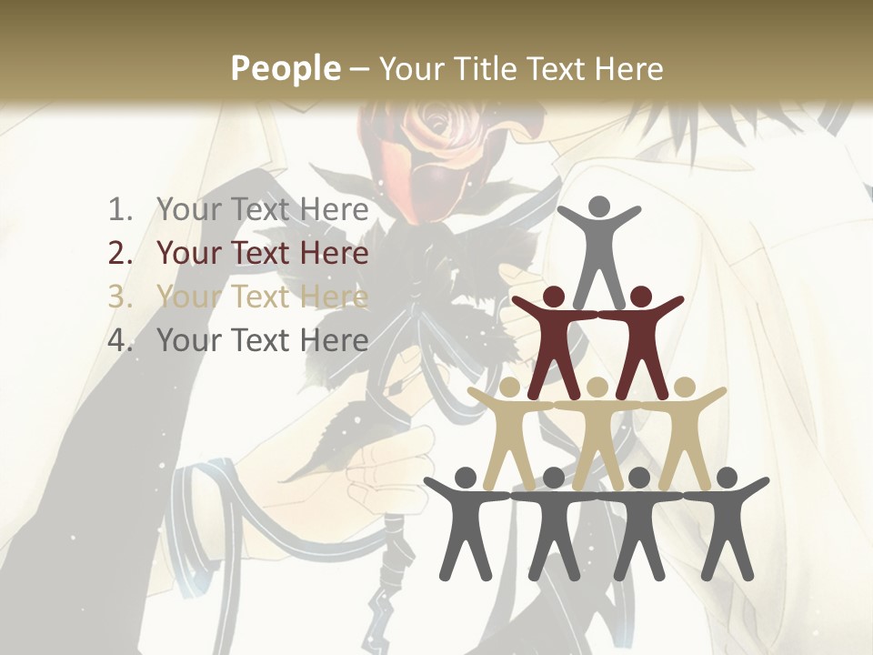 A Couple Of People With A Rose In Their Hand PowerPoint Template