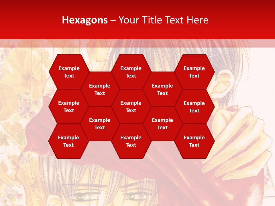 A Couple Of Anime Characters Hugging Each Other PowerPoint Template