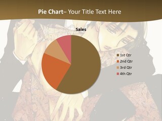 A Man And Woman Hugging Each Other With A Brown Background PowerPoint Template