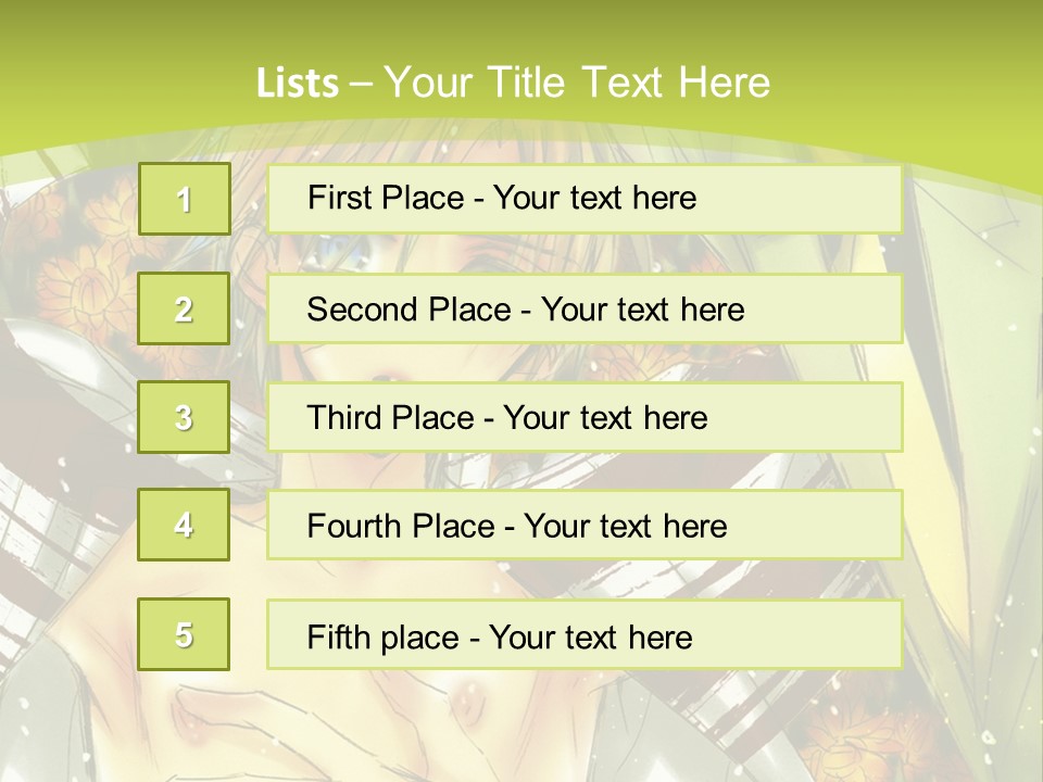 A Couple Of Anime Characters With Flowers In The Background PowerPoint Template