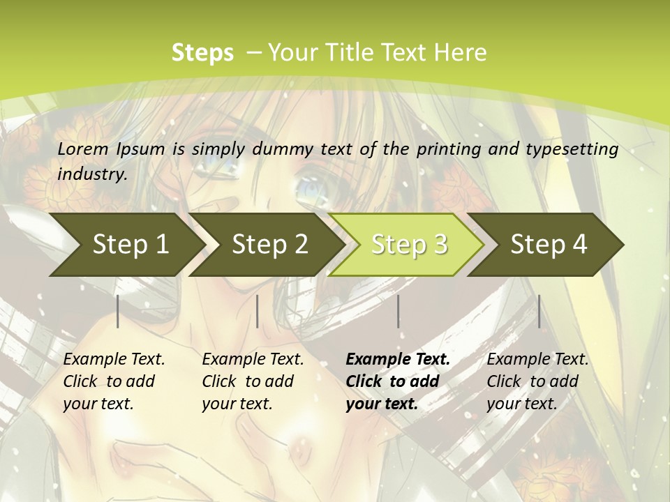 A Couple Of Anime Characters With Flowers In The Background PowerPoint Template