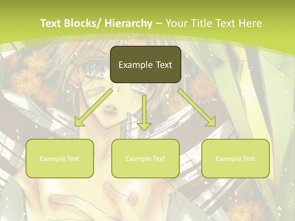 A Couple Of Anime Characters With Flowers In The Background PowerPoint Template