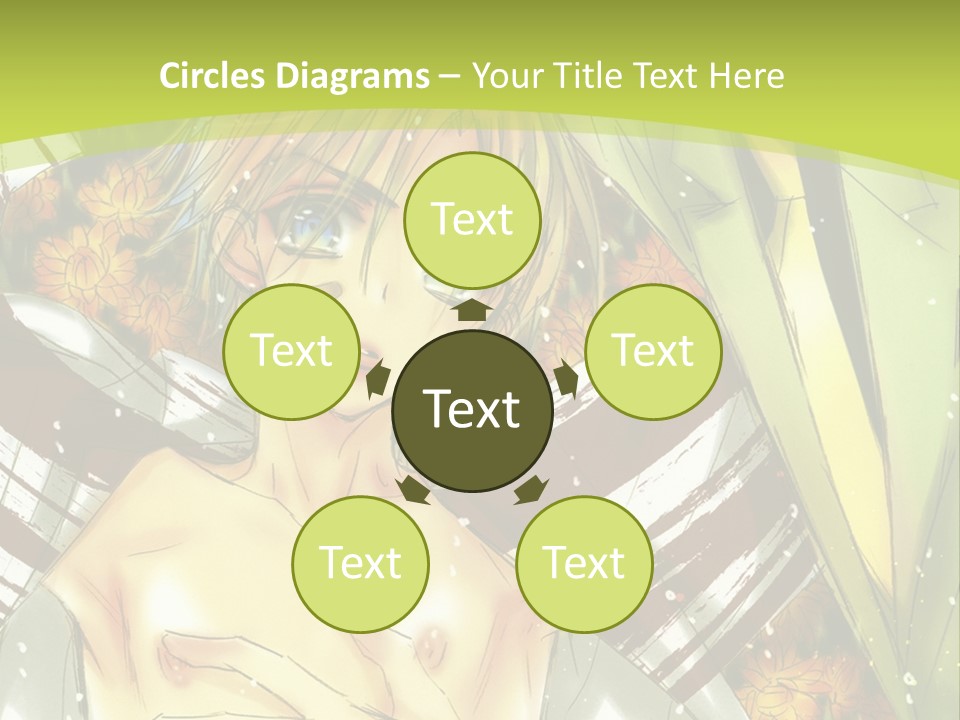 A Couple Of Anime Characters With Flowers In The Background PowerPoint Template