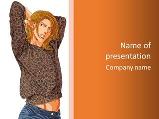 A Woman In A Brown Top Is Holding Her Hands Behind Her Head PowerPoint Template