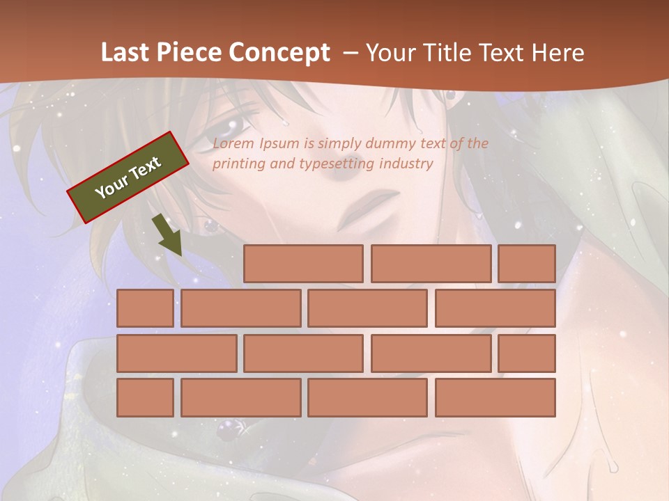 A Man In A Green Shirt Is Holding His Hand Up To His Head PowerPoint Template