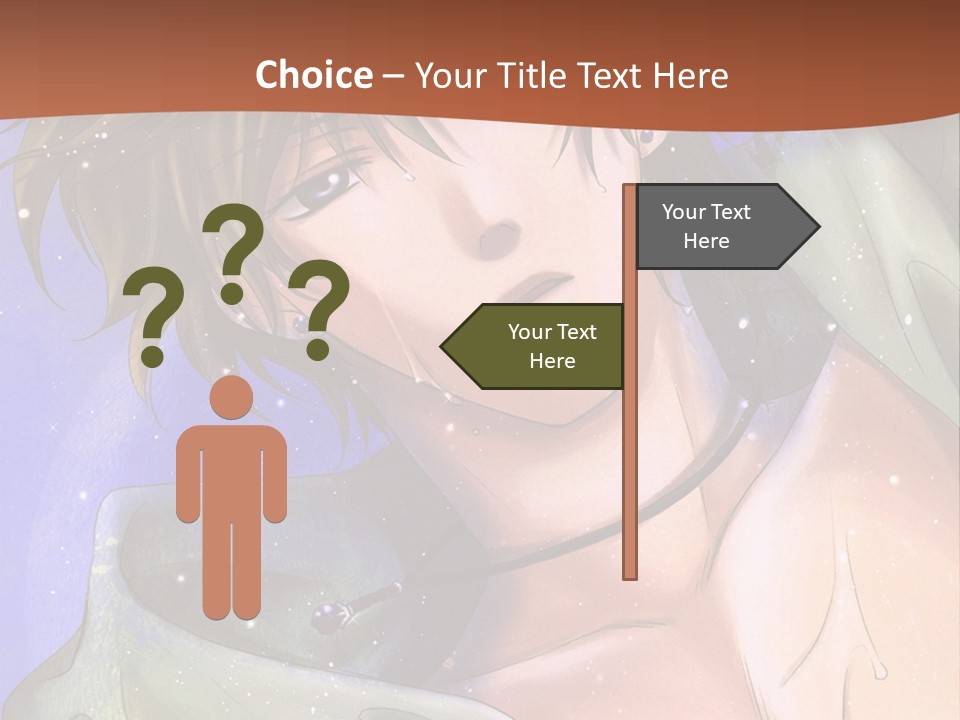 A Man In A Green Shirt Is Holding His Hand Up To His Head PowerPoint Template