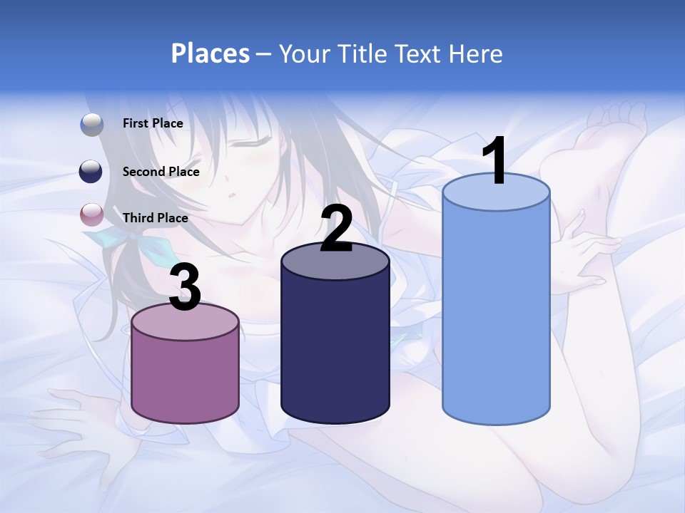 A Woman Laying In Bed With Her Eyes Closed PowerPoint Template