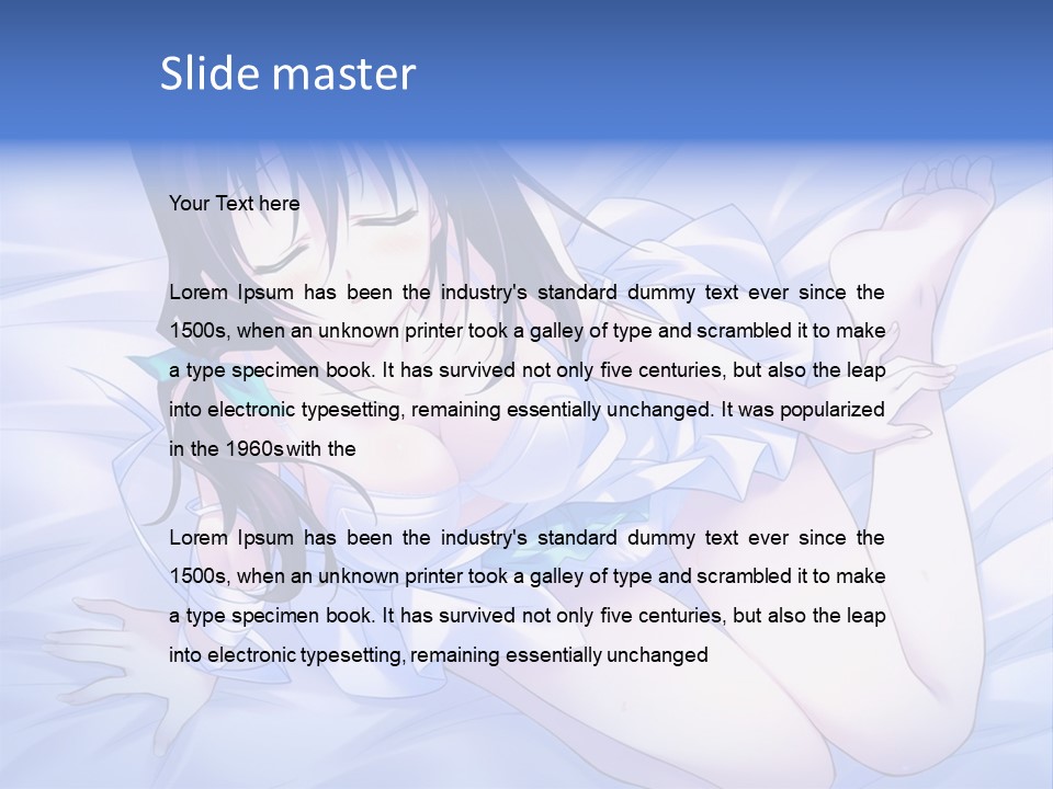 A Woman Laying In Bed With Her Eyes Closed PowerPoint Template