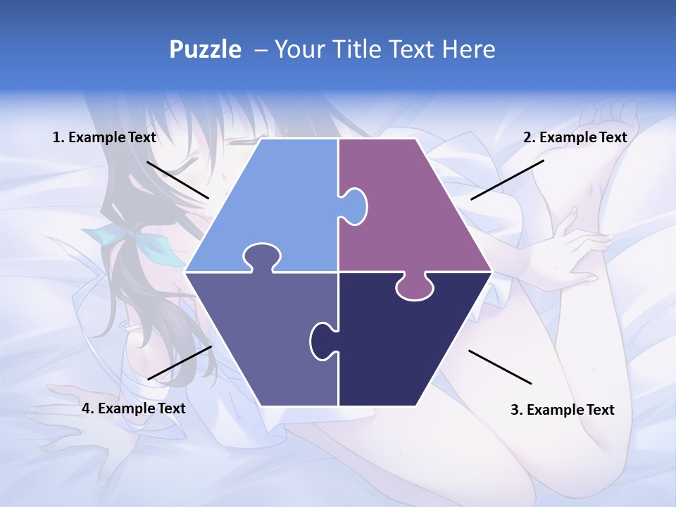 A Woman Laying In Bed With Her Eyes Closed PowerPoint Template