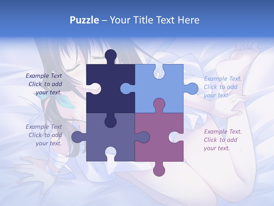 A Woman Laying In Bed With Her Eyes Closed PowerPoint Template