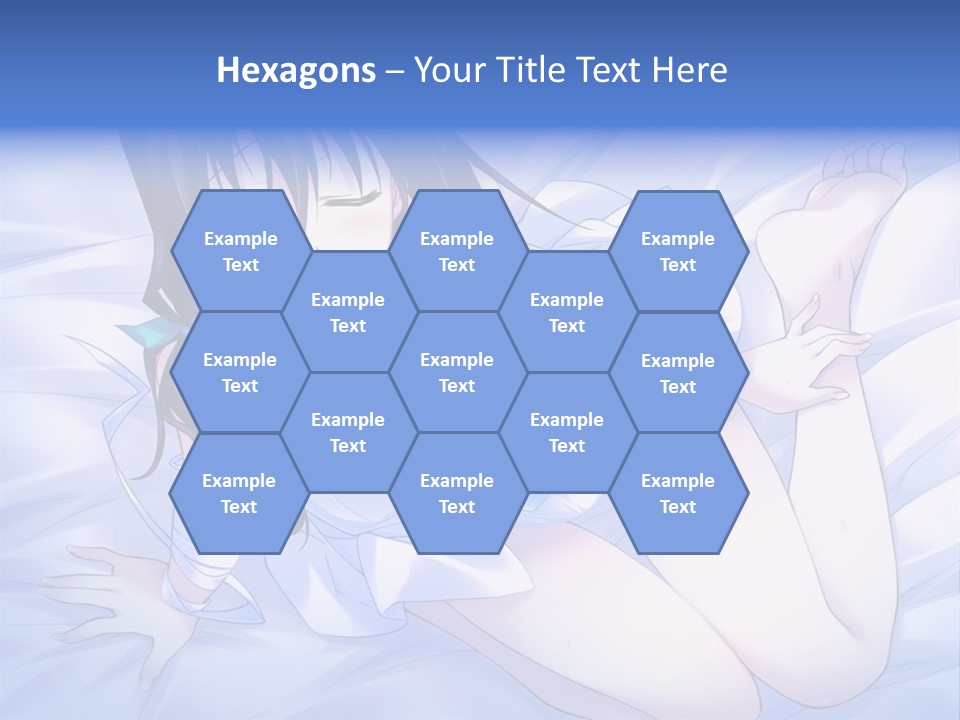 A Woman Laying In Bed With Her Eyes Closed PowerPoint Template