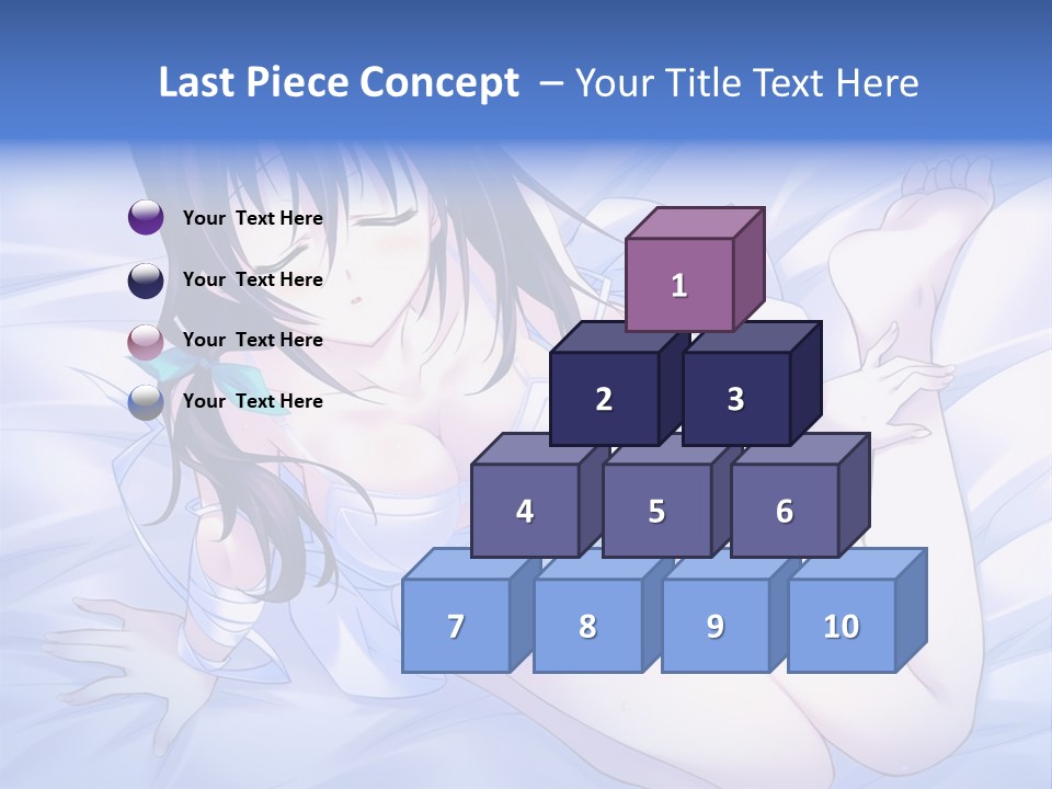 A Woman Laying In Bed With Her Eyes Closed PowerPoint Template