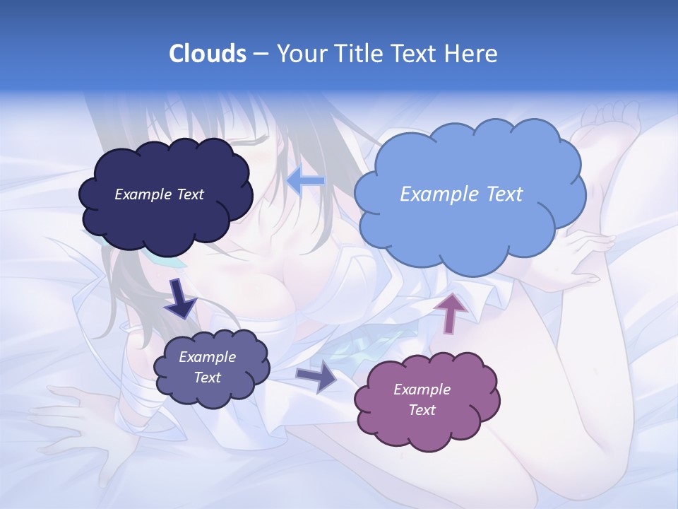 A Woman Laying In Bed With Her Eyes Closed PowerPoint Template