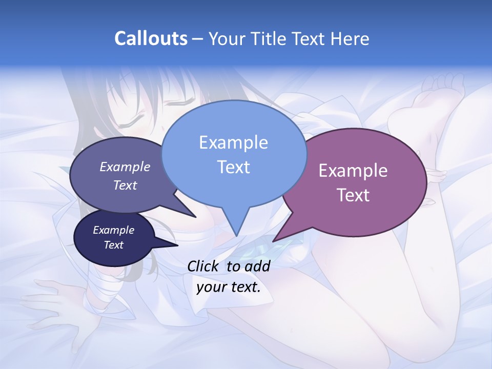 A Woman Laying In Bed With Her Eyes Closed PowerPoint Template