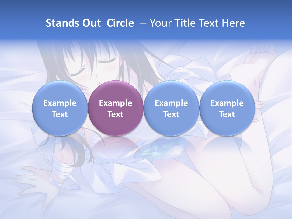 A Woman Laying In Bed With Her Eyes Closed PowerPoint Template