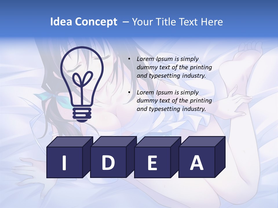 A Woman Laying In Bed With Her Eyes Closed PowerPoint Template