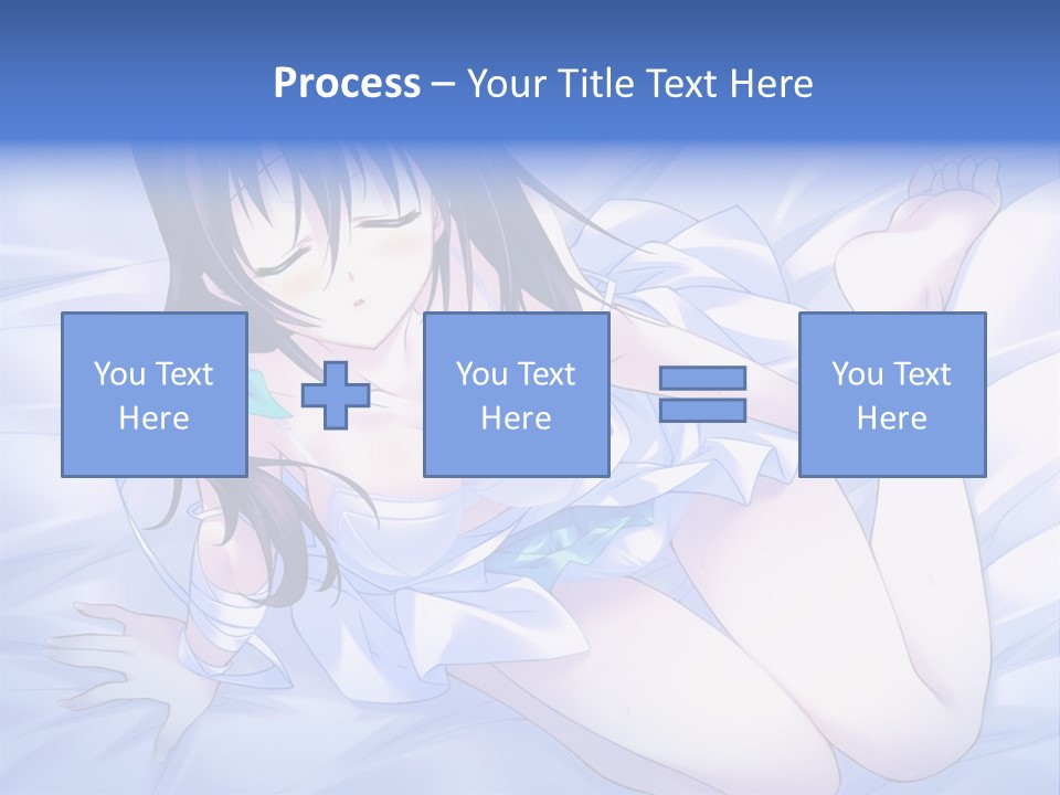 A Woman Laying In Bed With Her Eyes Closed PowerPoint Template