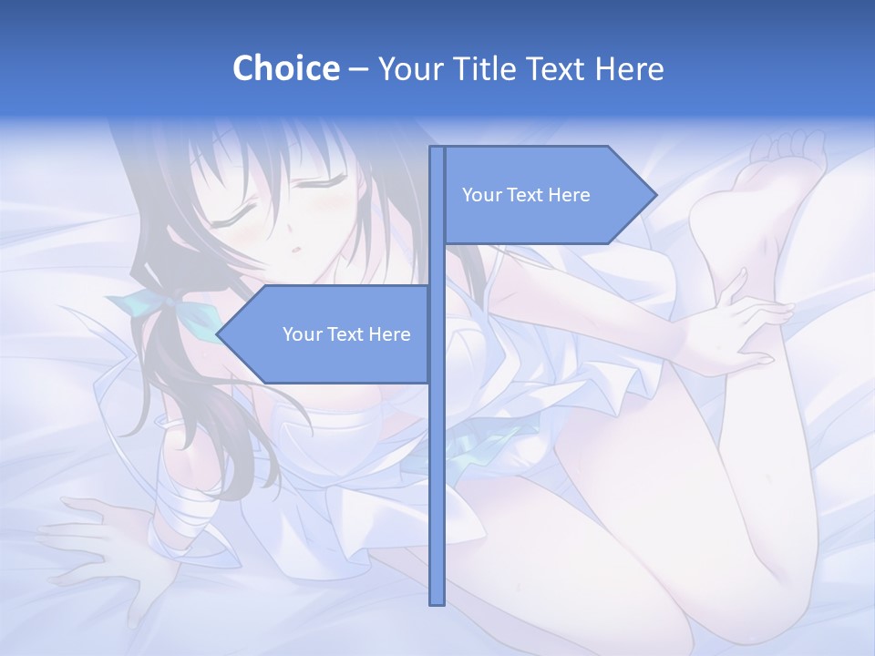 A Woman Laying In Bed With Her Eyes Closed PowerPoint Template
