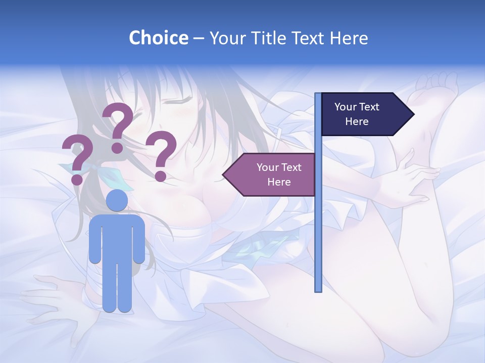 A Woman Laying In Bed With Her Eyes Closed PowerPoint Template