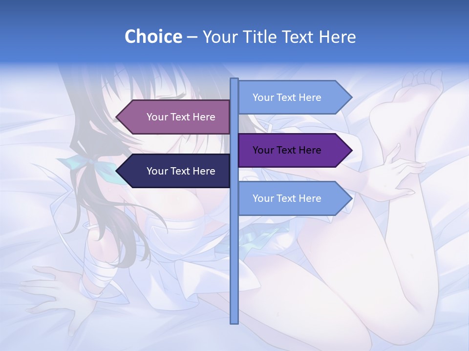 A Woman Laying In Bed With Her Eyes Closed PowerPoint Template