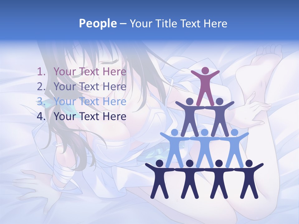 A Woman Laying In Bed With Her Eyes Closed PowerPoint Template