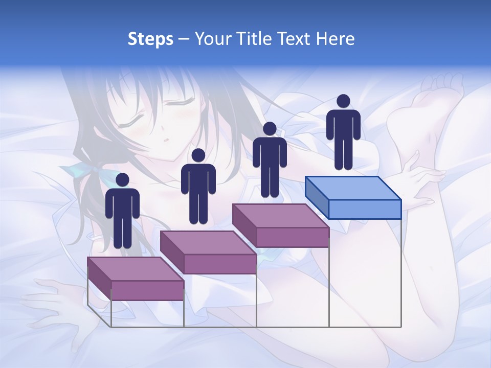 A Woman Laying In Bed With Her Eyes Closed PowerPoint Template