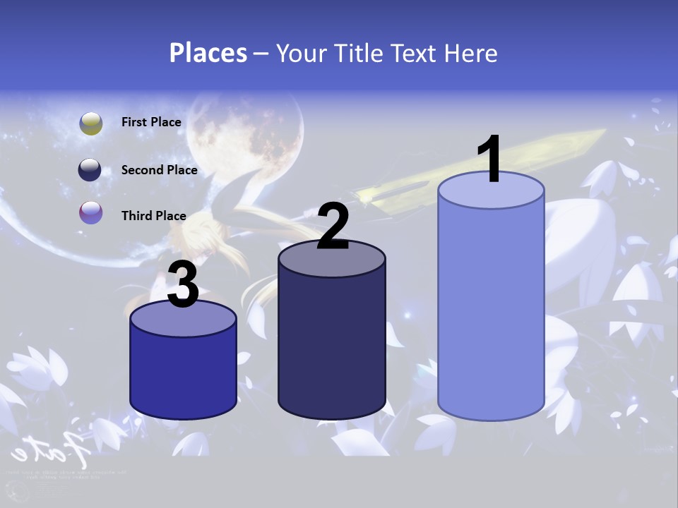 A Cartoon Character Holding A Sword In Front Of A Full Moon PowerPoint Template