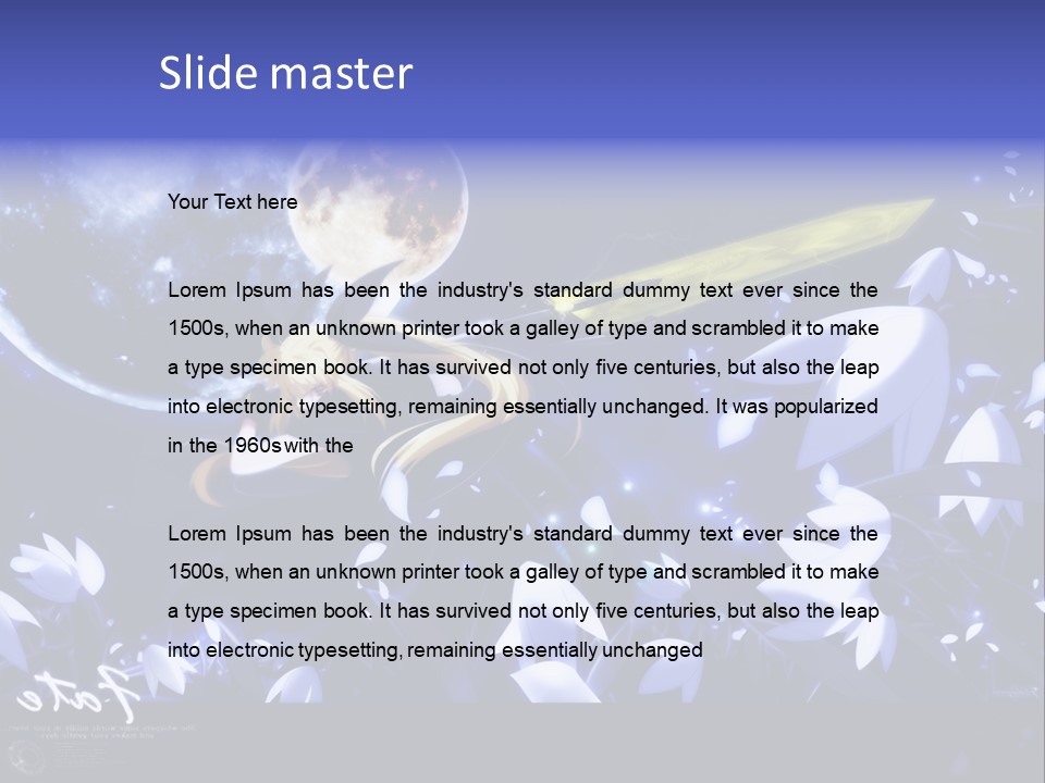 A Cartoon Character Holding A Sword In Front Of A Full Moon PowerPoint Template