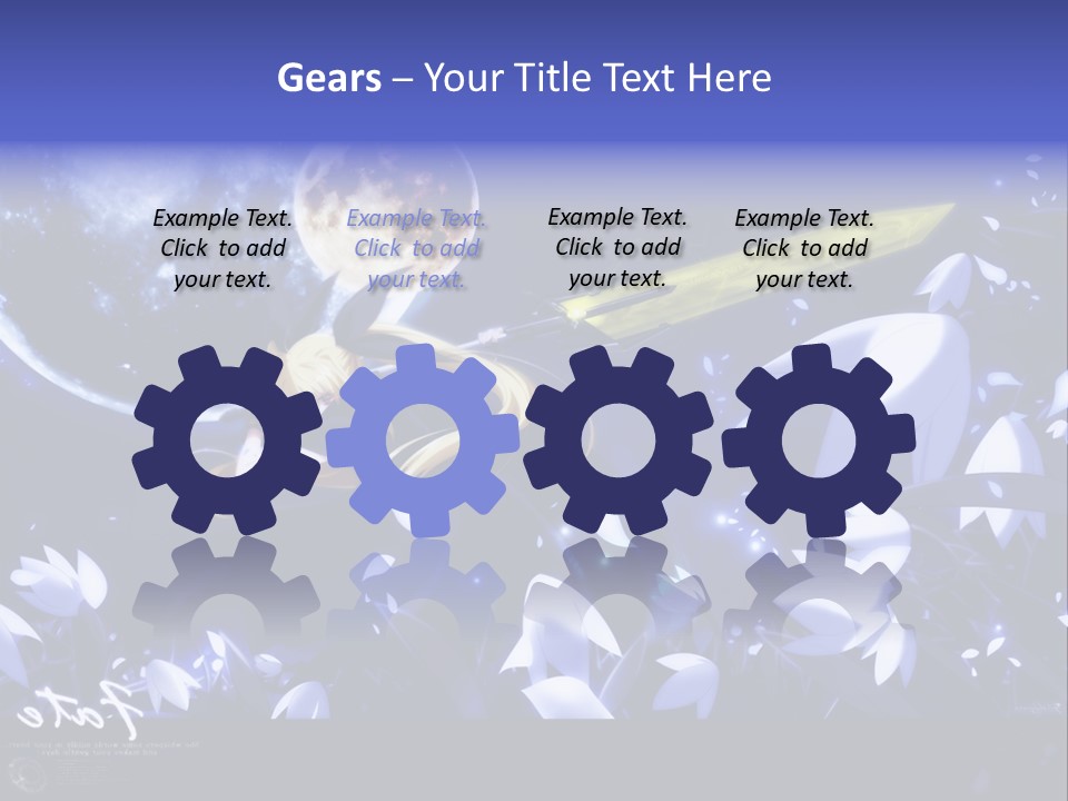 A Cartoon Character Holding A Sword In Front Of A Full Moon PowerPoint Template