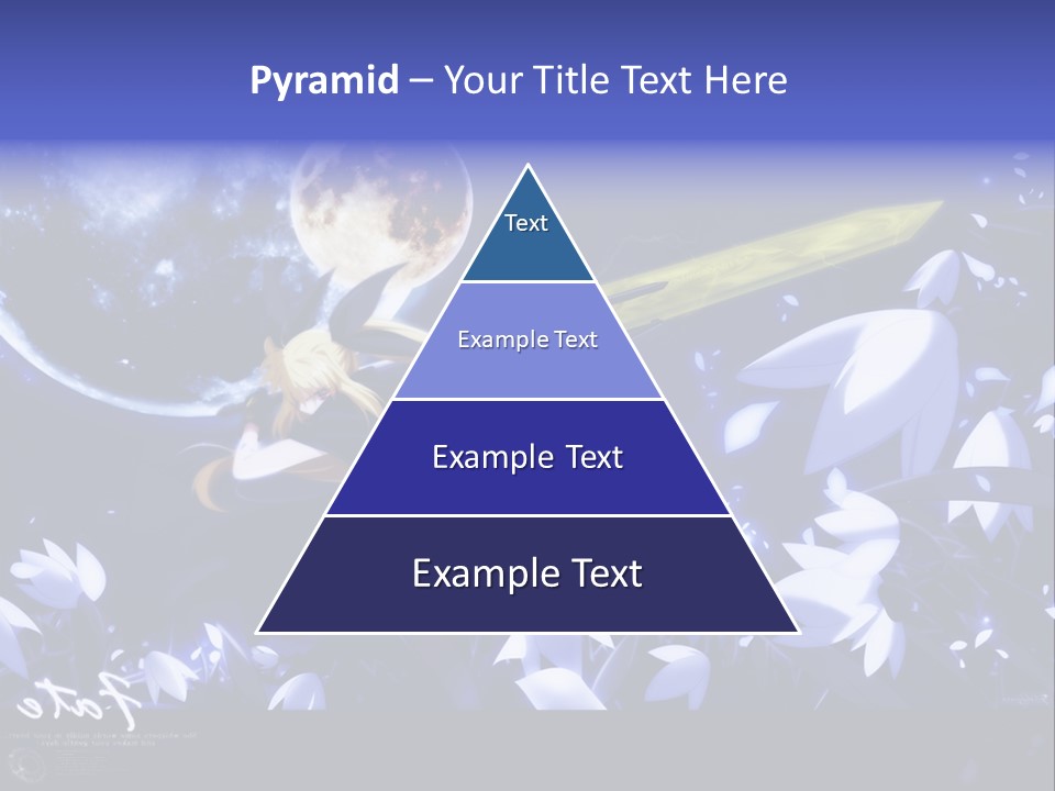 A Cartoon Character Holding A Sword In Front Of A Full Moon PowerPoint Template