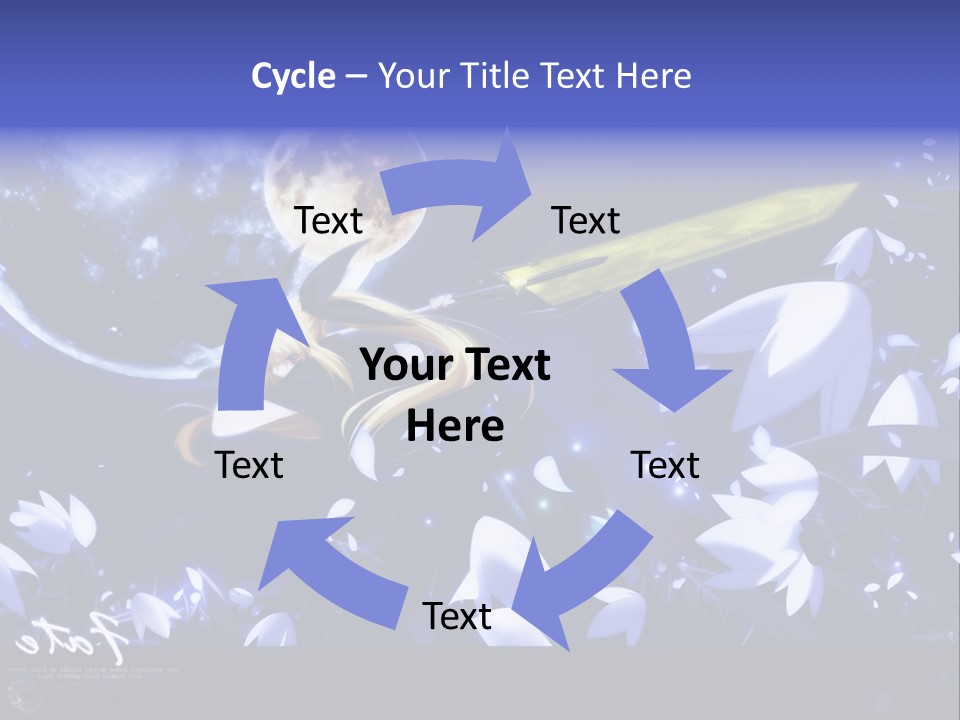 A Cartoon Character Holding A Sword In Front Of A Full Moon PowerPoint Template