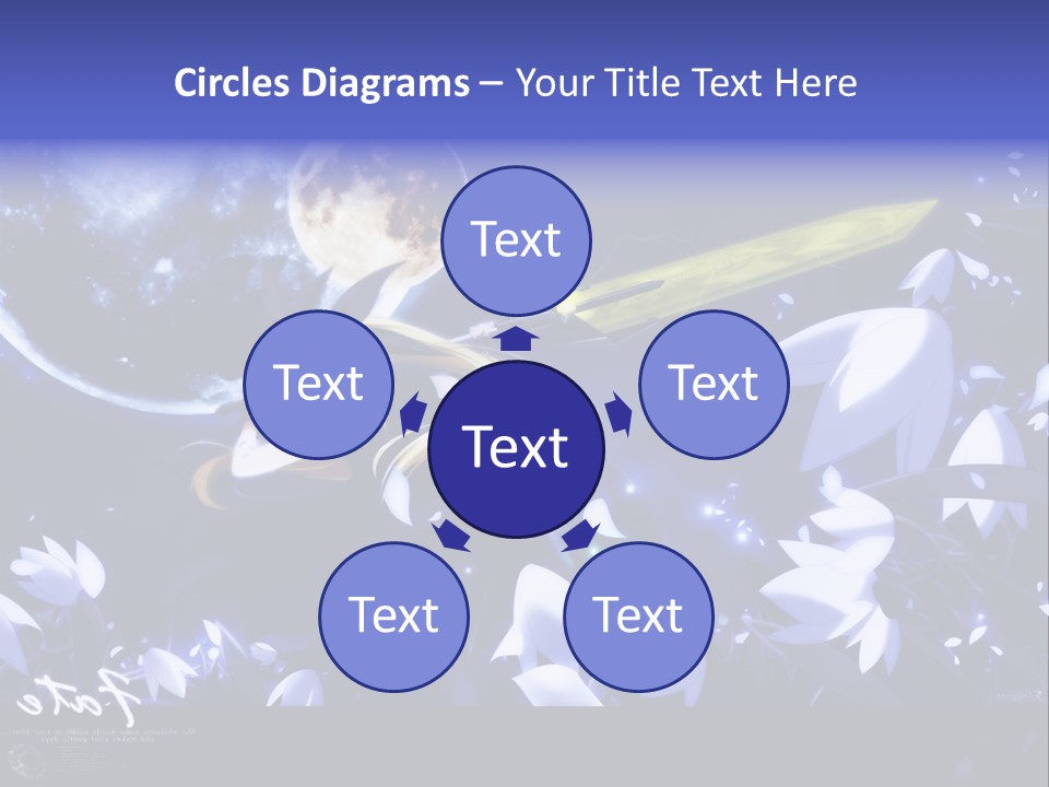 A Cartoon Character Holding A Sword In Front Of A Full Moon PowerPoint Template