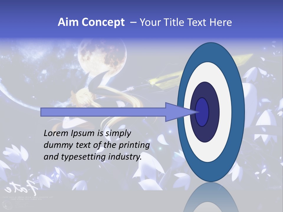 A Cartoon Character Holding A Sword In Front Of A Full Moon PowerPoint Template