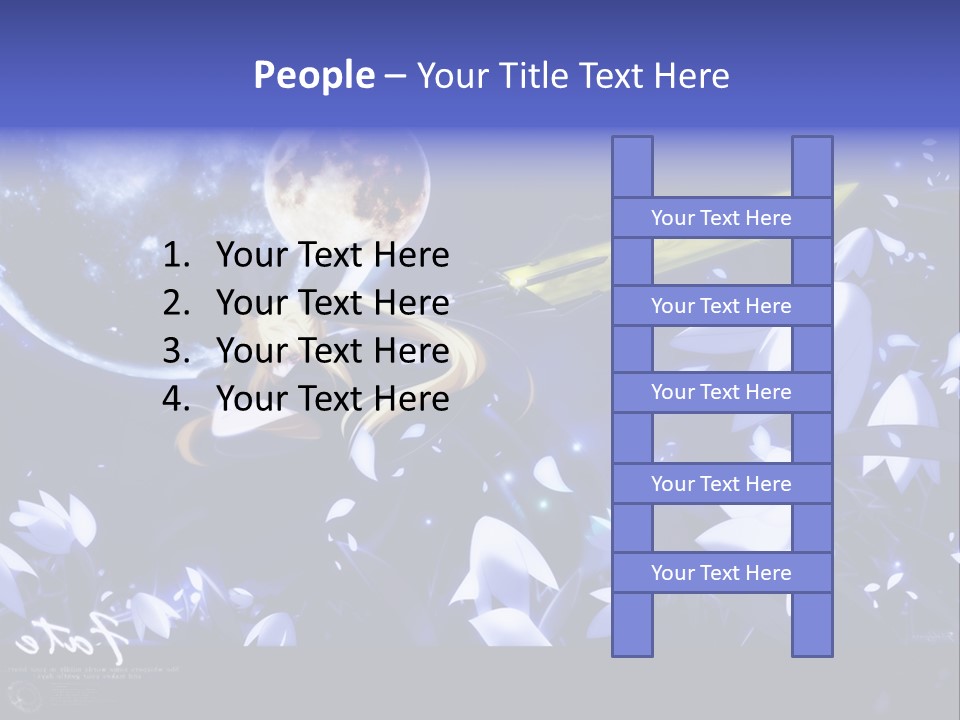A Cartoon Character Holding A Sword In Front Of A Full Moon PowerPoint Template