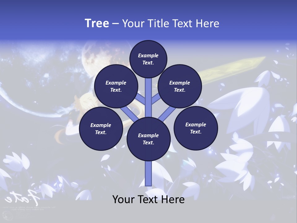 A Cartoon Character Holding A Sword In Front Of A Full Moon PowerPoint Template