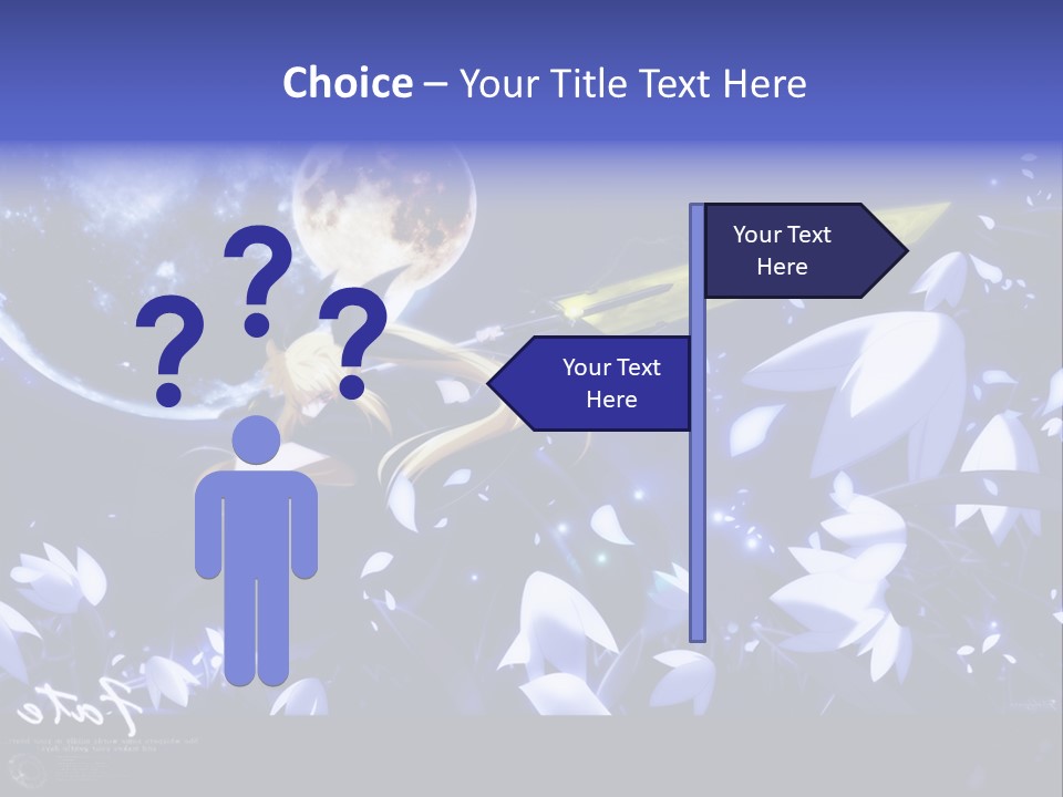 A Cartoon Character Holding A Sword In Front Of A Full Moon PowerPoint Template