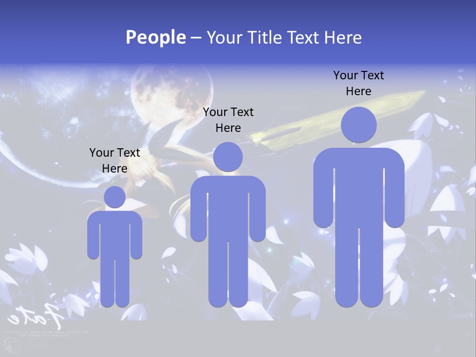 A Cartoon Character Holding A Sword In Front Of A Full Moon PowerPoint Template