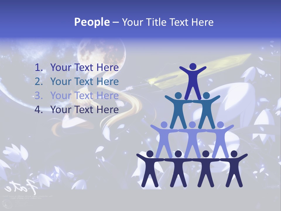 A Cartoon Character Holding A Sword In Front Of A Full Moon PowerPoint Template