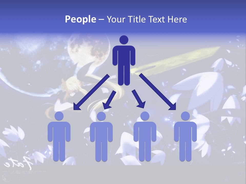 A Cartoon Character Holding A Sword In Front Of A Full Moon PowerPoint Template