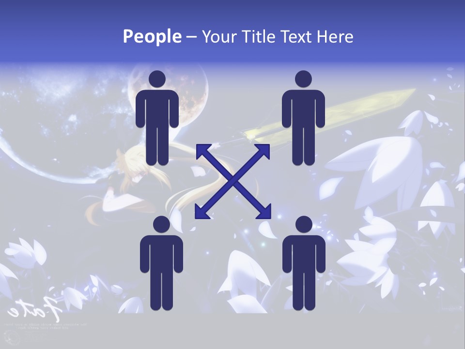 A Cartoon Character Holding A Sword In Front Of A Full Moon PowerPoint Template