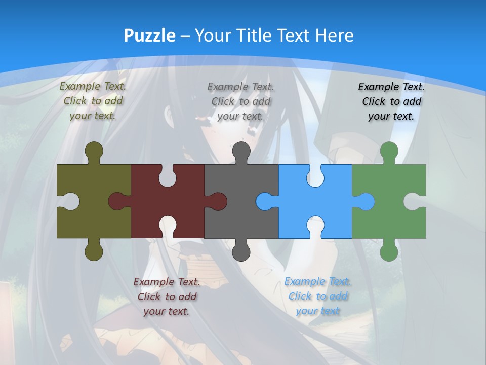 A Woman In A Green Dress And A Man In A Green Suit PowerPoint Template