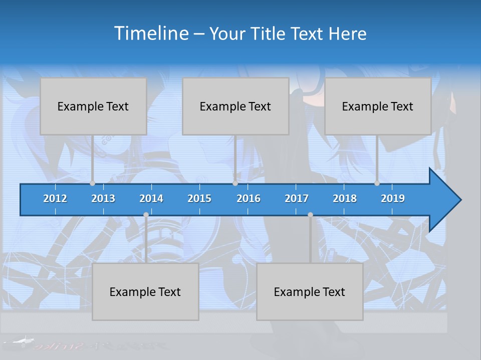 A Woman In A Black And White Outfit Standing In Front Of A Blue Background PowerPoint Template
